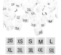 200 Pièces Marqueurs de Cintre en Plastique Blanc, 10 Tailles | Identification Rapide des Tailles, Fentes Latérales Anti-décrochage, pour Boutique, Stockroom et Rangement
