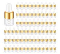 200 Pièces Mini Flacon Compte-Gouttes en Verre en Vrac Flacons Compte-Gouttes D' Transparents Petits Récipients D'Échantillon en Verre 1 Ml
