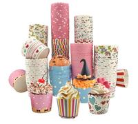 200 pièces Moules a cupcakes, moule cupcake, caissettes muffins, moule muffin, caissettes de pâtisserie,caissettes cupcake,caissette cupcake,moule a cupcake,caissette muffins papier