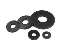 200 pièces Non standard en acier au carbone noir grande taille surdimensionné rondelle plate plus Large M3-M14 joint uni pour Vis et Boulons(M5x10x1)