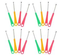 200 Pièces Outil de Nettoyage des Oreilles Poignée ABS, en Acier Inoxydable | Surface Lisse et Arrondie, Manche Ergonomique Antidérapant, Soin Réutilisable Couleur Aléatoire