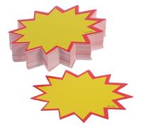 200 Pièces Panneau D’étiquettes de Prix en Papier Jaune | Etiquette Prix Magasin, Affichage Retail pour Étals Fruits Légumes, Boutiques et Événements