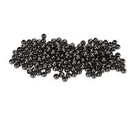 200 Pièces Perles D'espacement, 10mm/0.4in Grand Trou Perles en Résine pour Perles de Rocaille, 5mm/0.2in Perles D'espacement pour la Fabrication de Bijoux, Chaînes de Sacs(Noir)