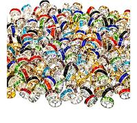200 Pièces Perles Rondelles de Couleur Mélangée, 10 Couleurs pour la Fabrication de Bijoux