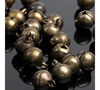 200 Pièces Petites Clochettes 12mm Bronze Antique Grelots Clochette de Noël Jingle Mini Cloches Bells pour Décoration créatives Fabrication de Bijoux