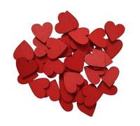 200 Pièces Pièces De Bois D'Amour Rouge, Décoration Forme Coeur, Coeur Rouge, Décoration Mariage Rubis, Décoration Fête Des Mères, Décoration Petit Coeur En Bois