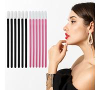 200 Pièces Pinceau à Lèvres, Applicateur Batonnet Brosse à Lèvres Applicateur Levre Lip Brush Pinceaux de Maquillage Parfait Outil de Maquillage Kits(Rose/Noir)
