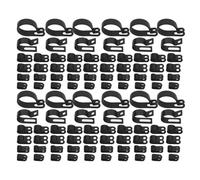 200 Pièces Pinces en Nylon pour Câbles, Clips P, Noir | Large Rainure, Finition Lisse, Pose Main, Maintien Sûr, Protège la Gaine, Lot Assorti