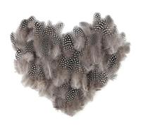 200 Pièces Plumes de Pintade, 4,5-10cm Plumes Loisirs Creatifs, Brunes Plume Decoration Plumes Naturelles, Grande Plume pour DIY Boucles d'oreilles Mariage Attrape-Rêves Plumes de Coiffure Masques