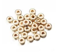 200 pièces plusieurs Styles perles d'espacement perle de roue perles rondes plates en vrac pour accessoires de fabrication de bijoux à bricoler soi-même-rond 6mm 02