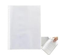 200 Pièces Pochettes Perforée Perforées A4, Pochettes Plastiques Perforées A4, Transparentes avec Ouverture sur le Haut, Compatibles avec Classeur Standard, pour Bureau École
