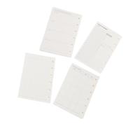 200 Pièces Recharge Agenda A7 6 Trous en Papier Blanc, 4 Carnets