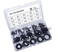 200 Pièces Rondelles en Caoutchouc de 15 Tailles - Joints Toriques en Nitrile Noir, œillets en Caoutchouc Assortis Rondelle Cuisine Plomberie, Kit de Joint Torique de Joint d'étanchéité en Caoutchouc