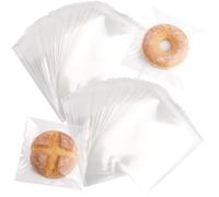 200 Pièces Sachet Bonbon Transparent, 15 X 15 cm Petit Sachet Plastique, Adhesif Transparent Bonbon, Sacs en Autocollants pour Biscuits, Sacs en Cellophane, pour Bijoux, Cadeaux et Épingle à Cheveux