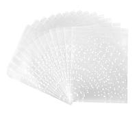 200 Pièces Sachets Bonbons Transparents, Sachet Transparent pour Biscuits, Cellophane Plastic Bag, Sacs à Biscuits, Petits Sacs Autocollants pour Biscuits, Sucreries, Bonbons, Chocolats (10 x 10 cm)