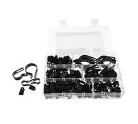 200 Pièces Serrage-câble en Nylon Noir, Clips R | Assortiment de Tailles 1/2 à 1-1/8 Pouce, Installation Main, Résistance 20 à 85 °c, Finition Lisse