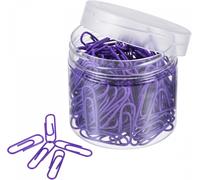 200 Pieces Small Paper Clips With Vinyl Coated Paper Clips To Prevent Tears,Paper Clips With Box For Office Home Organization (Purple)