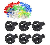 200 Pièces Support de Diode en Plastique Noir 5mm pour la Fixation de LED Haute praticité ABS Noir, pour les Amateurs D'électronique