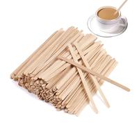 200 Pièces Touillettes Agitateurs de Café en Bois, 11 cm Mélangeurs Jetables pour Boisson Chaude, Bâtonnets de Café en Bois, pour Boisson Chaude et Froide, pour Restaurants et Usage Quotidien