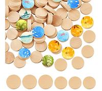 200 Pièces Tranche d'Arbre Petite 15mm Tranches Cercle Cercle Tranches De Bois Diy Décorations Copeaux De Bois Ronde 20mm Round Bois Mini Pour Bricolage Bracelet Boucle D'Oreille Mariage Carte Nom