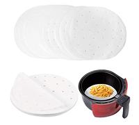 200 Pièces Vapeur Feuilles De Papier, Rond Papier Cuisson, Rond Papier Parchemin, Perforé Papier Cuisson, Pour Faire Des Brioches, Des Brioches à La Vapeur, Des Gâteaux, 23 cm / 9 Pouces