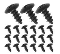200 Pièces Vis Autoperceuse à Tête Plate M4 X 10 en Fer Noir | Filetage Épaissi, Oxyde Noir, pour Panneaux Fins, Boîtiers Électriques, Supports et Bricolage
