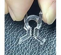 200 pinces à échantillons transparentes for laboratoire - Fixations en nylon et acier inoxydable for un positionnement précis(Milky white triangle clip)