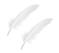 200 plumes blanches d'oie pour la création de chapeaux de fête et la décoration de mariage (15-22 cm).