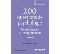200 questions de psychologie, neurosciences du comportement Programme de licence - Pierre Benedetto - Studyrama Eds - broché - Etude