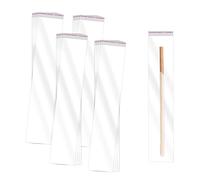 200 Sacs en cellophane, Sacs en Plastique Transparent Autocollants, Sacs d'emballage Cadeau, Peuvent être utilisés pour Les Bonbons, Les bâtonnets de Biscuits, etc. (25x5cm)