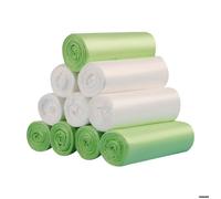 200 sacs poubelles biodégradables, sacs poubelles compostables biodégradables de 20 litres d'épaisseur pour la nourriture, la ma