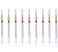 200 seringues de colostrum de 1 ml: seringue en plastique bleue à tige de poussée, seringue doseuse de 1 ml pour l’alimentation en laboratoire et l’alimentation des animaux de compagnie
