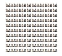 200 Set Rivets en Cuivre 0,3x0,2 pouce Tête Ronde - Fixation Durable et Solide, Parfaite pour Cuir, Sacs, et Accessoires DIY (Couleur argent noir et argent)