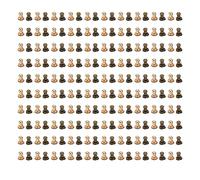 200 Set Rivets en Cuivre 0,3x0,2 pouce Tête Ronde - Fixation Durable et Solide, Parfaite pour Cuir, Sacs, et Accessoires DIY (Couleur Or et Bronze)