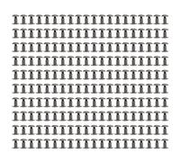 200 Sets Book Binding Screw, Brass Chicago Screws Assortment Set with Uniform Coating, Smooth Curved Surfaces Design for Leather Craft and DIY Bookbinding Projects (Argent Noir)