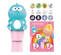 200 Stickers Children Stamp Sticker Toy, Cartoon Refillable Stickers Stamper, Arts and Crafts Fidget Toy, Kids Stamp Sticker Set, Creative Toddler Sticker Stamper, Sticker Craft Set for Kids