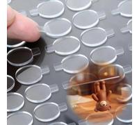 200 Stück Transparente Klebepunkte 10 mm - Points adhésifs transparents réutilisables et sans résidu pour accrocher affiches, photos, ballons & déco - Idéal pour bureau, musée & chambre d'enfant