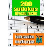 200 Sudoku - Niveau facile - Grands caractères - Une grille par page - Format A4: Très lisible ! Ce GRAND cahier format A4 contient 200 grilles | ... du joueur | Parfait pour faire un cadeau !