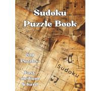200 Sudoku Puzzles for Adults: A Book With Sudoku Puzzles from Easy to Hard for adults or teens! A perfect gift for the puzzler in your family.: ... of the book, vintage matte cover, 100 pages