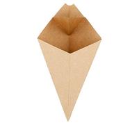200 unité - Cornets Avec Languettes 100 G 275 G/M2 21X12,5 Cm Naturel Kraft