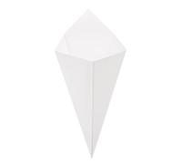 200 unité - Cornets Frites 'Thepack' 100 G 230 G/M2 12,8X21,7 Cm Blanc Carton Ondulé Nano-Micro