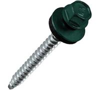 200 unitésLot de vis trapézoïdales auto-foreuses - Dimensions : 4,8 x 55 mm Moosgrün RAL 6005
