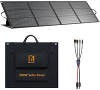 200 W Panneau Solaire Pliable, Modules Monocristallins Sortie MC4 24 V | étanches IP68 Compatible avec les Centrales électriques, les Camping-cars, les Bateaux et les Habitations
