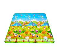 200 X 180 Cm Tapis De Jeux Éducatif Pliable Épaissi Antidérapant, Eveil Bébé Imperméable, Tapis Rampant Double Face