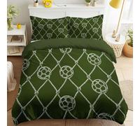 200 x 200 Vert Parure de Lit Zippée Dessin Animé Mignon Ludique Ensembles Housses de Couette Thème Sport Joyeux Dynamique Lavable en Machine Football Cage de But Filet Housse de Couette Adulte