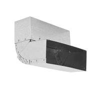 200 x 90 mm Conduit plat Coude ajustable 45° - 90° vertical
