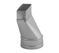 200 x 90 mm Conduit plat Pièce de transition asymétrique à Ø 160 mm