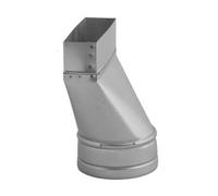 200 x 90 mm Conduit plat Pièce de transition asymétrique à Ø 180 mm
