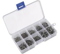 200 X Carp Fishing Hooks Without Pin Large Gap And Curved Stem Size Eye Hooks For Freshwater And Saltwater,Red,M
