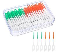 200 X Interdental Brushes,Dental Brush For Interdental Hygiene,Interdental Hygiene,Orange,Green